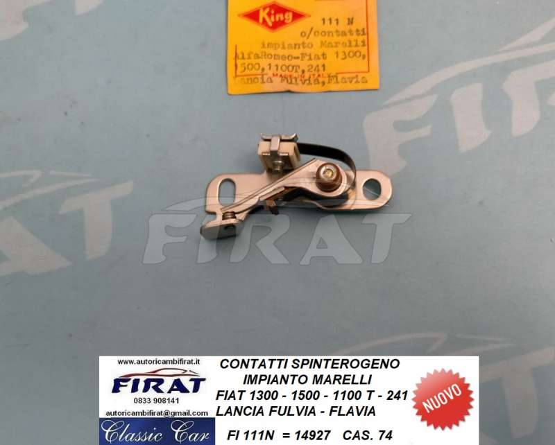 CONTATTI SPINTEROGENO FIAT 1300 1500 FULVIA FLAVIA (111N) - Clicca l'immagine per chiudere